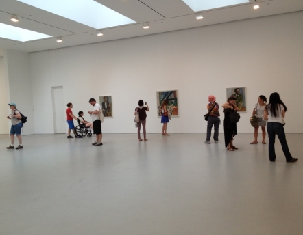 students in gallery