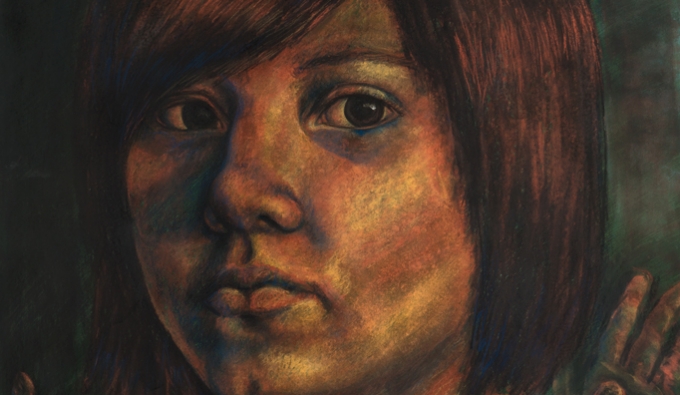 Self-portrait drawing