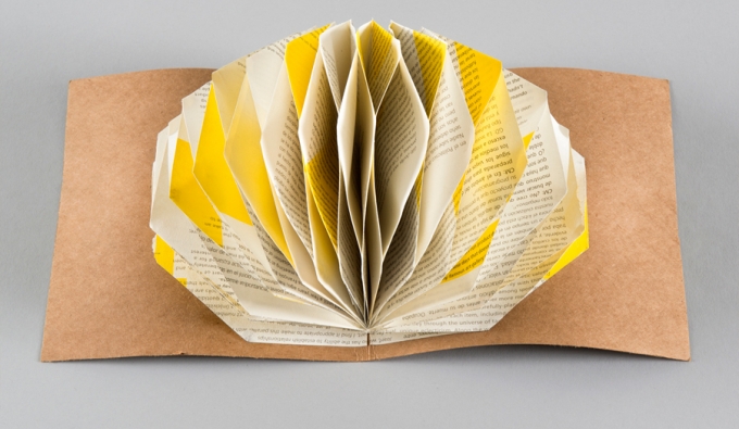 open book with folded center