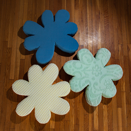 flower-shaped cushions