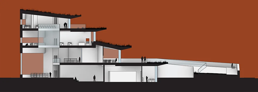Section Drawing by Piper Fairbarik