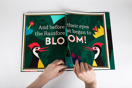 Closed gate-fold of the book "Bloom"