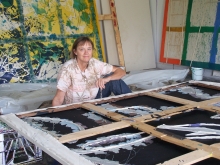Dona Nelson Dona Nelson with painting