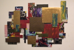 Olivia Infante, 2010 a collage of a multi-color quilt