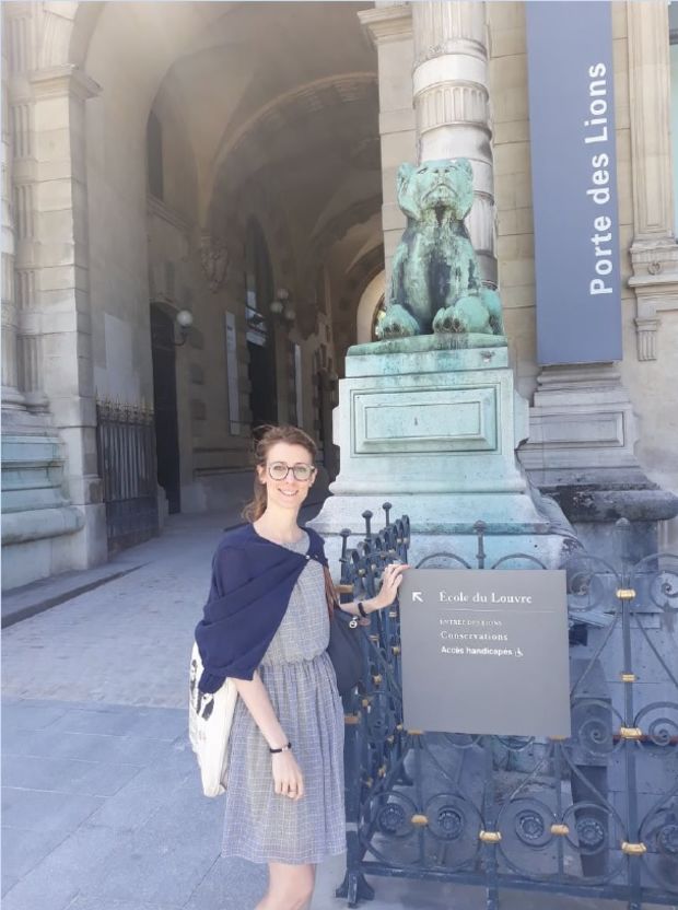 Flavia Barbarini at the Louvre