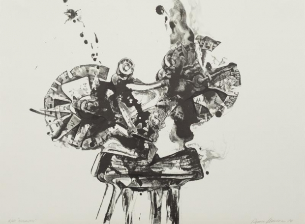 Romas Viesulas, Olympics, 1984, lithograph, 30” x 21.5,” Romas Viesulas, Olympics, 1984, lithograph, 30” x 21.5,”