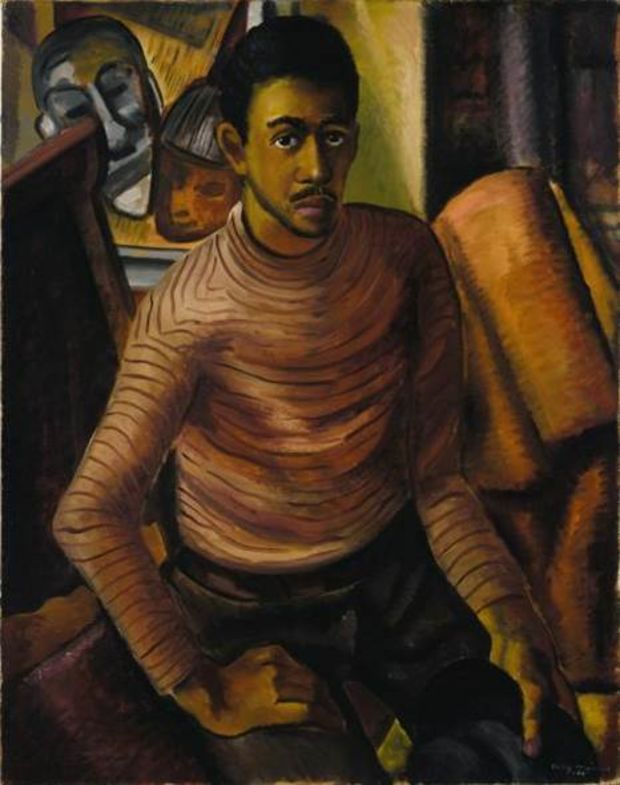 Malvin Gray Johnson, Self-Portrait, 1934, oil on canvas, Smithsonian American Art Museum, Gift of the Harmon Foundation. Malvin Gray Johnson, Self-Portrait, 1934, oil on canvas, Smithsonian American Art Museum, Gift of the Harmon Foundation.