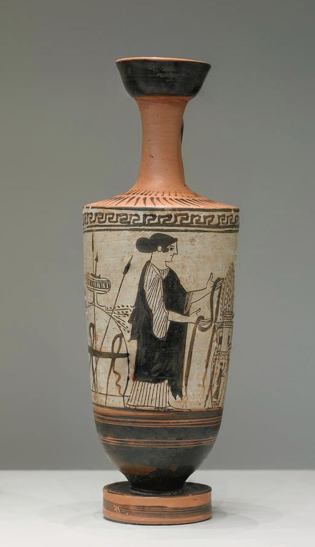 white ground lekythos