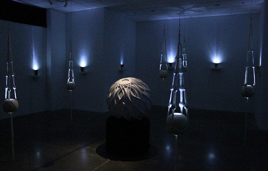 Light and sound installation by Jon Farrell