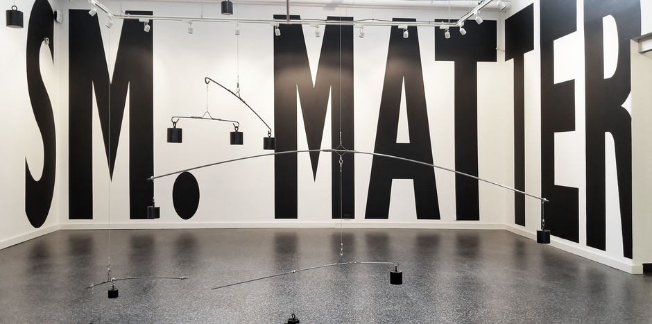 Faith as Sm. Matter, 2018, latex on wall, room installation-Hick’s Art Gallery, Buck’s County Community College by Buy Shaver