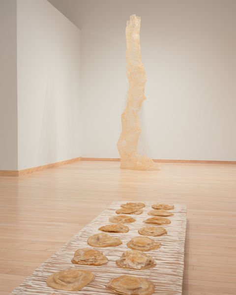 Gallery installation view of fibers artwork by Brendan O'Shaughnessy