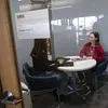 students meeting in a room in the Temple Career Center