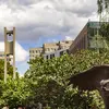 a view of the Temple Bell Tower and Main Campus in 2025