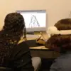 scholar working on a project in the animation course
