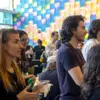students, alumni and faculty attend the award ceremony during the CONNECT event